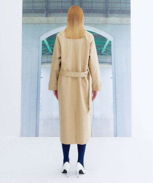 Однобортный тренч с вышивкой Beige