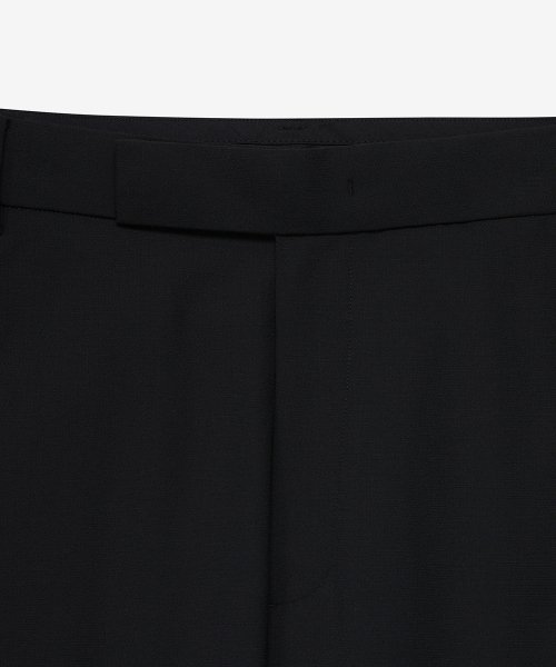 Летние шерстяные широкие слаксы с одной складкой (Black)