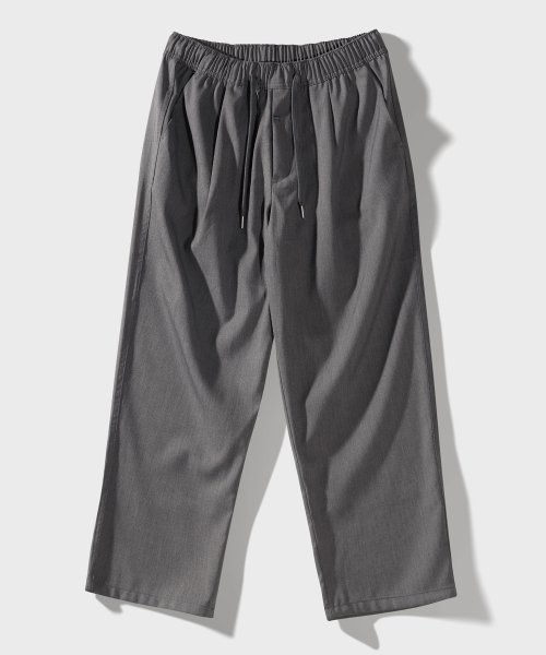 Свободные брюки со складкой на резинке (Grey)