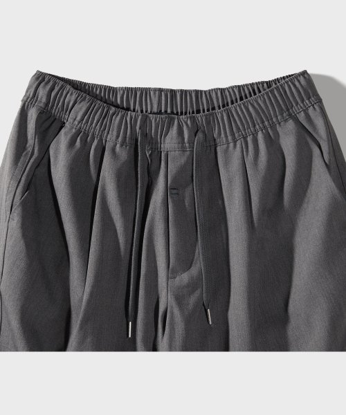 Свободные брюки со складкой на резинке (Grey)