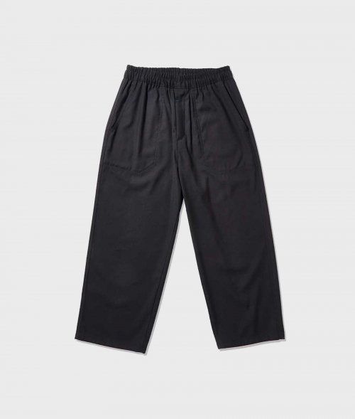 Широкие брюки на резинке с карманами (Black)