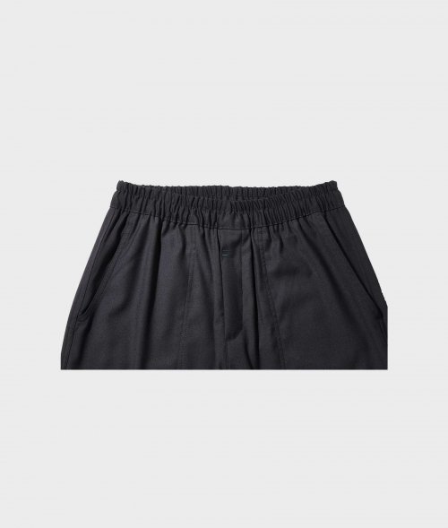 Широкие брюки на резинке с карманами (Black)