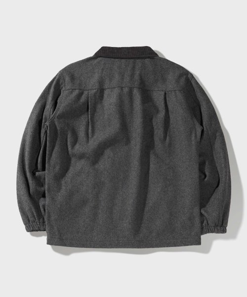 Шерстяная куртка с молнией до середины Gray