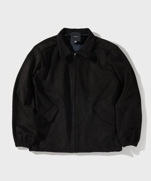 Замшевая куртка на полумолнии (Black)
