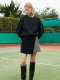 위메농(OUI MAIS NON) Scottish jacquard fringe skirts - Mini