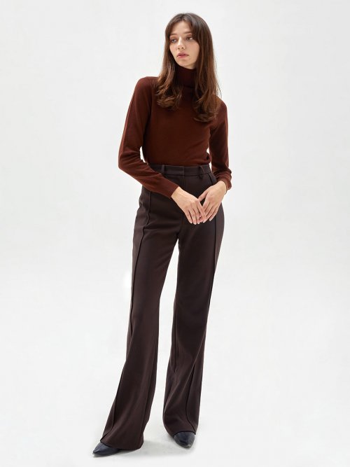 LINED BOOTS CUT TROUSERS коричневый