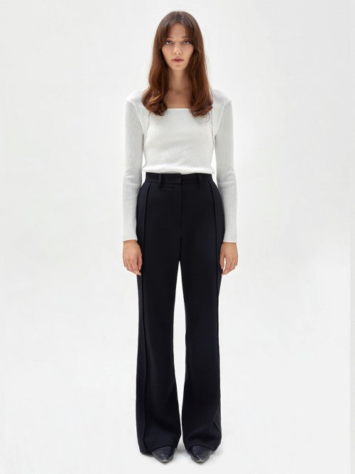 LINED BOOTS CUT TROUSERS черный