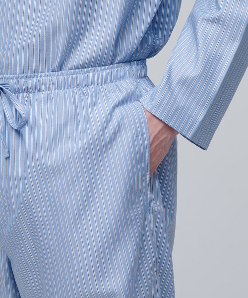 MUSINSA  MUSINSA STANDARD COTTON TENCEL PAJAMA SET [SKY BLUE STRIPE]