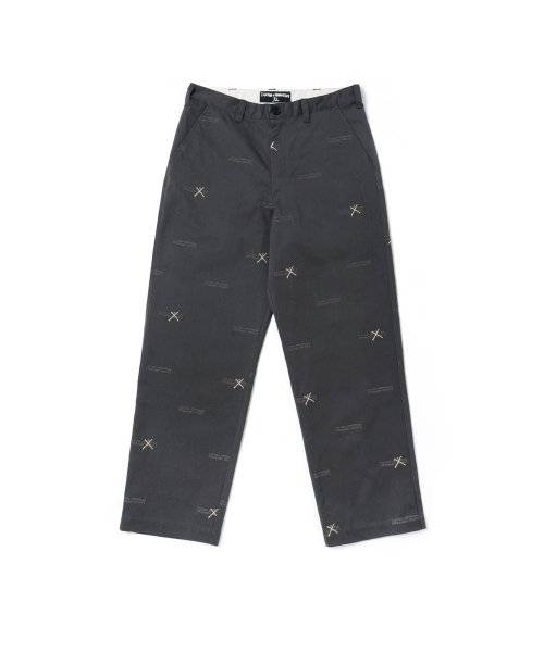 LOGO ALLOVER WORK PANTS - CHARCOAL