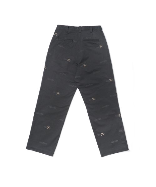 LOGO ALLOVER WORK PANTS - CHARCOAL