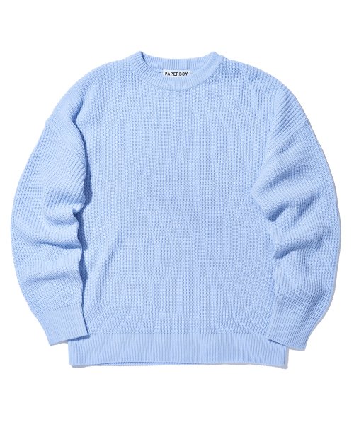 Soft круглый горловой оверсайз свитер Sky Blue