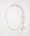 메리모티브(MERRYMOTIVE) Moonstone double drop chain necklace