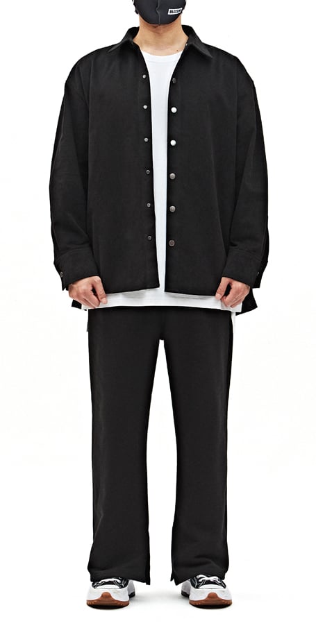 BASIC оверсайз FIT SLIT SHIRT TRUCKER пиджак черный