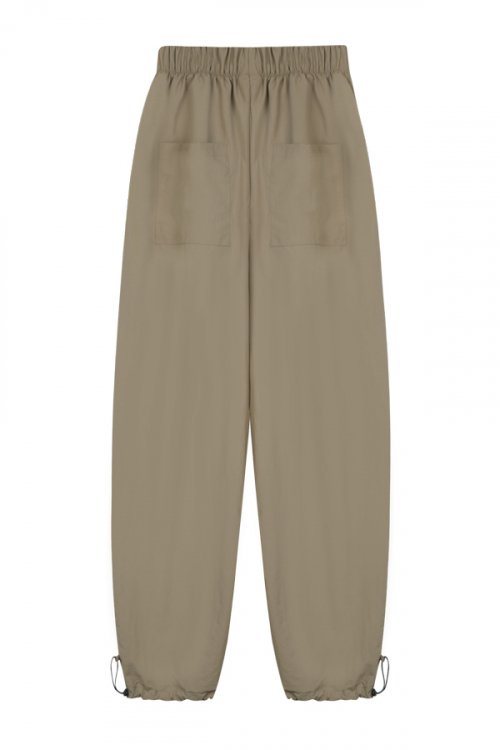 Широкие нейлоновые брюки Beige