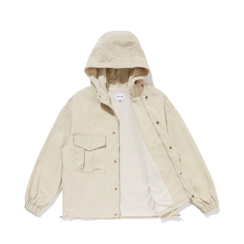 Solid Pocket Windbreaker Light Beige