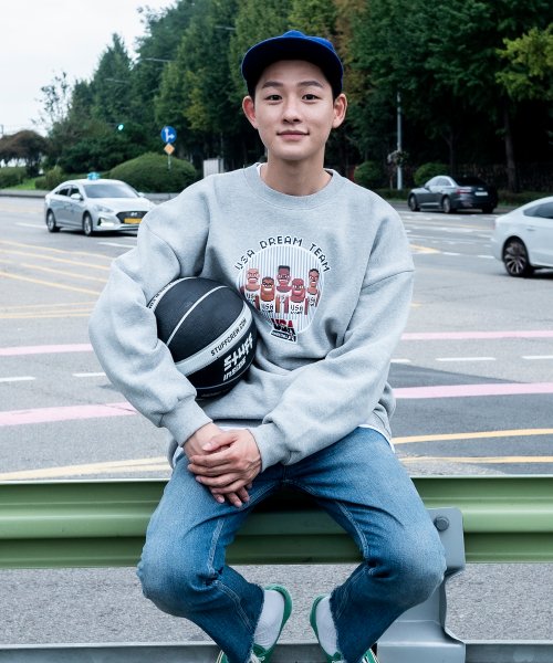 Свитшот Stuff x Joo Jaebum Pixel 92 Dream (Gray)