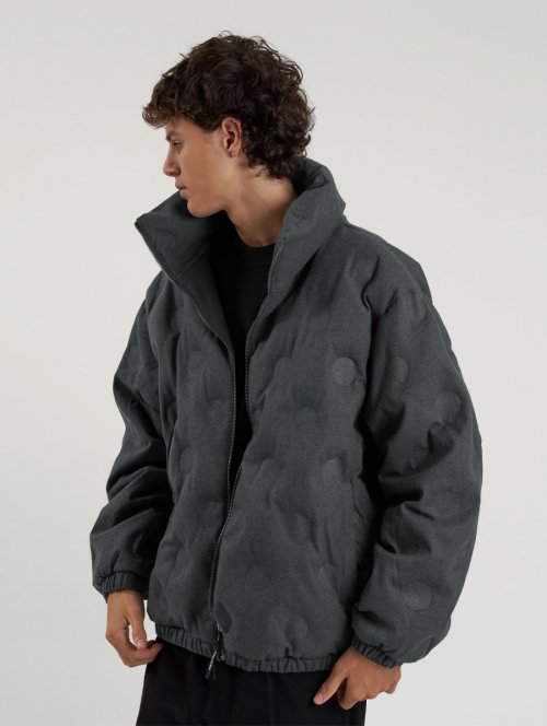 CIRCLE EMBO WOOLIKE RDS DOWN JACKET