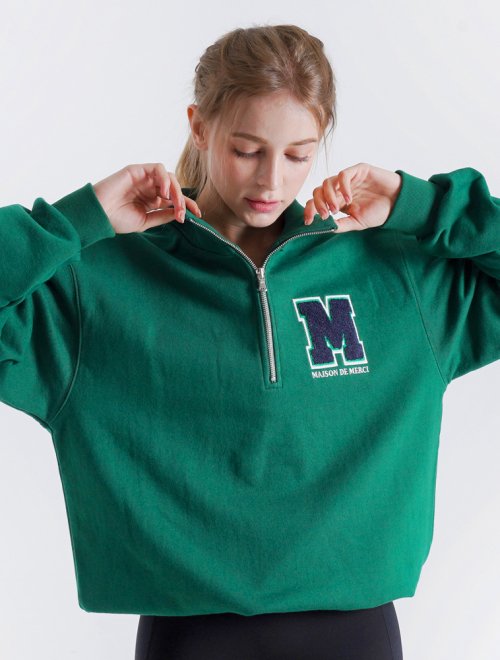 UNISEX свободный анорак с вышивкой Green (FCB3TS324M)
