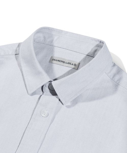 Washed Oxford Shirt S87 Gray