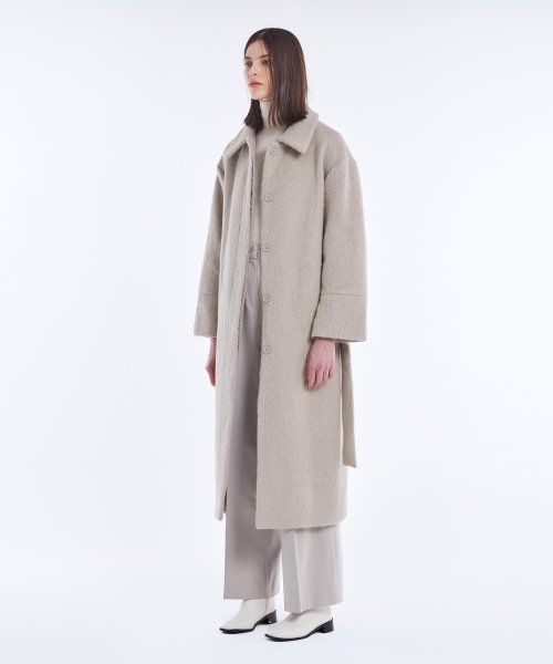 WOOL ANGORA LONG COAT_BEIGE