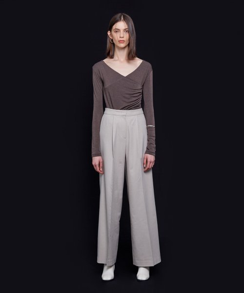 WOOL WIDE PANTS_LIGHT BEIGE