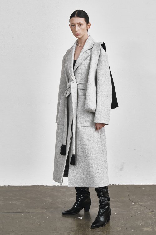 EVERYDAY WOOL LONG COAT (GRAY)