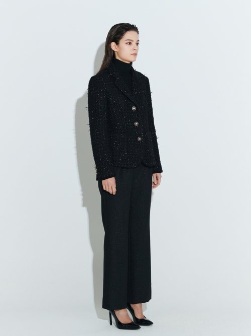 3 Button Single Tailored Jacket [Black Gold]