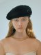 포에지담(POESIEDAME) [Let there be light] Vague stitch beret in black
