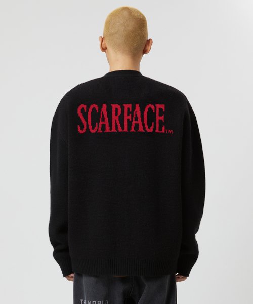 MUSINSA | LMC LMC X SCARFACE JACQUARD CARDIGAN black