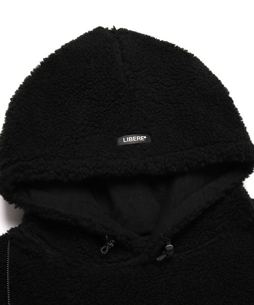 POCKET SHERPA HOOD JACKET / BLACK