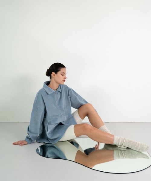 Oversized corduroy anorak(blue)