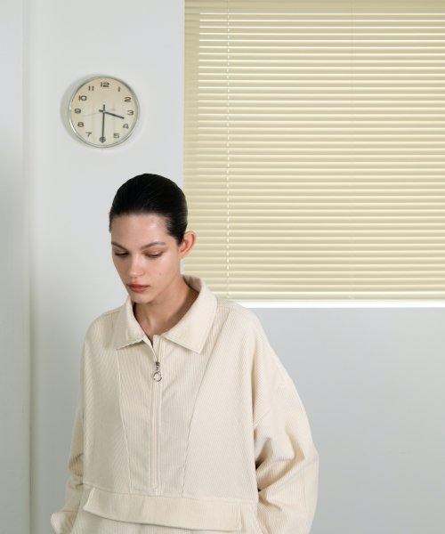 Oversized corduroy anorak(ivory)
