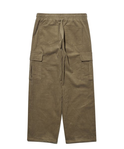 CORDUROY CARGO PANTS - Beige