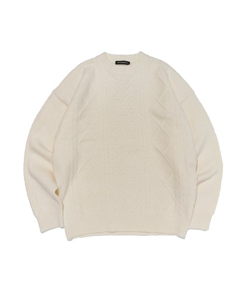 Свитер с круглым узором (Ivory)