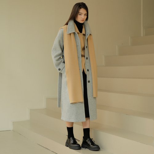 RAGLAN WOOL COAT / GRAY