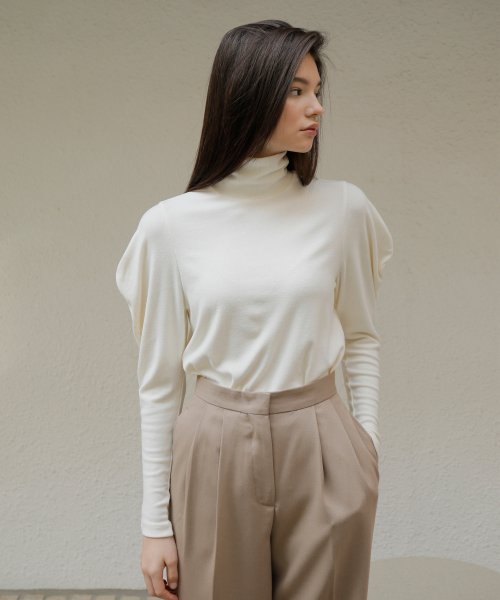 BALLOON SLEEVE TURTLENECK / 7COLOR