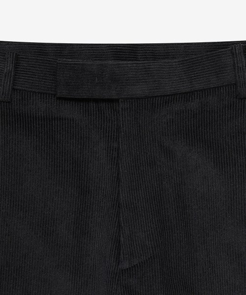 Вельветовые широкие брюки со складкой (Black)