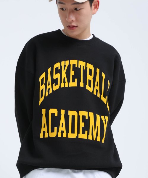 Academy флок-принт свитшот Black