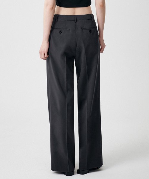WOMENS COOLTANDARD WIDE HIDDEN BANDING SLACKS [GREY]