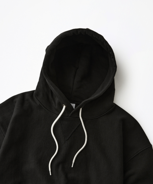 REVERSE HEAVY HOOD SWEAT_BLACK