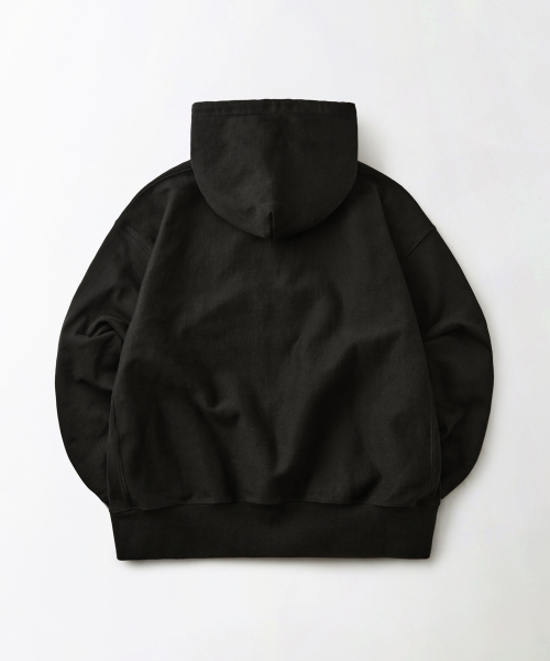 REVERSE HEAVY HOOD SWEAT_BLACK