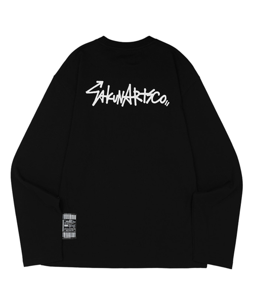 Унисекс круглогорловой лонгслив Black — TAG T-SHIRT