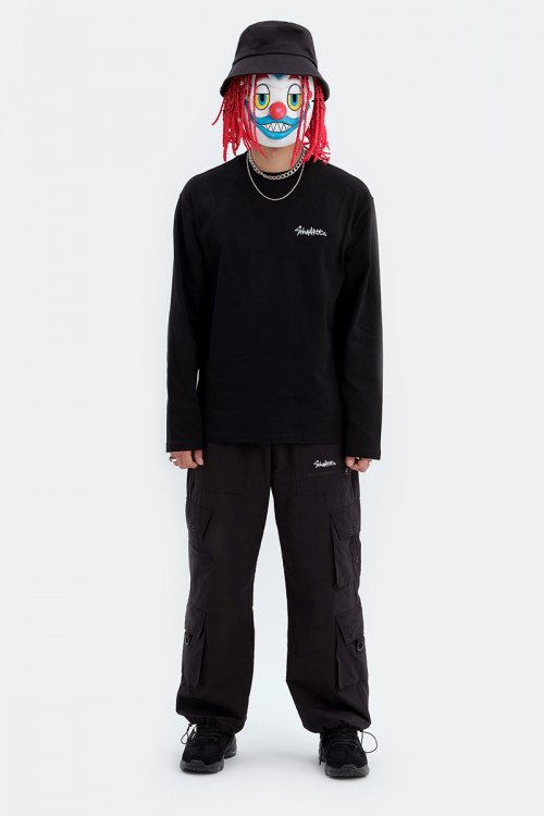 Унисекс круглогорловой лонгслив Black — TAG T-SHIRT
