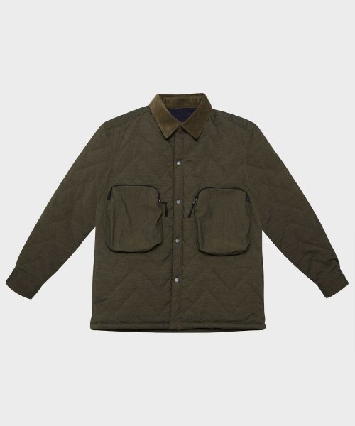 Зигзаг стёганая trucker куртка Khaki