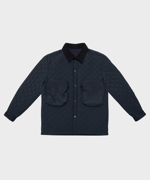 Round стёганая trucker куртка Navy