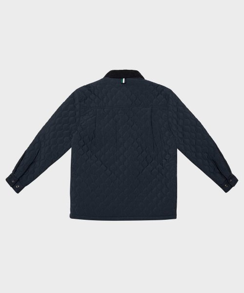 Round стёганая trucker куртка Navy