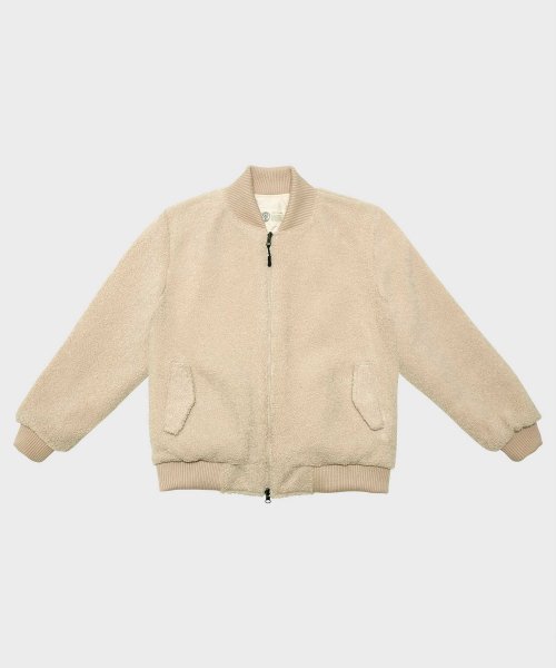 Двусторонний бомбер из флиса (Beige)