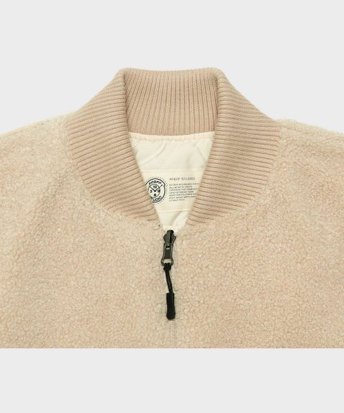 Двусторонний бомбер из флиса (Beige)