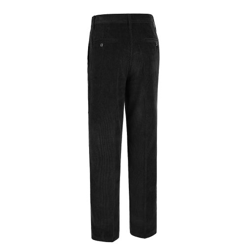 Two Pleats Corduroy Trousers (Black)