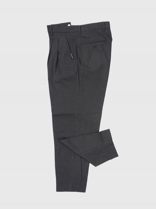 Укороченные шерстяные слаксы City tapered Charcoal